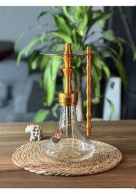 Resim Vikings Model Özel Üretim Nargile Takımı Gold 