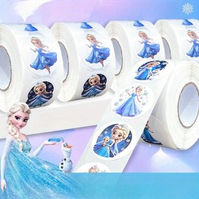 Resim Donmuş Serisi Elsa Prenses Sevimli Karikatür Stickerlar 500 adet Defter Malzemesi Dekorasyon Yuvarlak Yapışkan Olmayan Küçük Stickerlar Cep Telefonu Bilgisayar Stickerları Fotoğraf Albümü Günlük Not Stickerları 