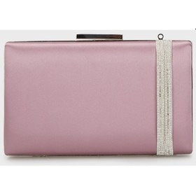 Resim Lela Zincir Askılı Bayan Abiye Çanta 3471368Saten Mürdüm 