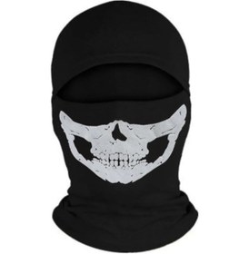 Resim eleven market Termal Siyah Kar Maskesi Kurukafa Desenli 