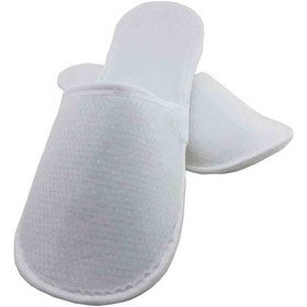 Resim 200 Çift Petek Dokulu Tek Katlı Havlu Beyaz Otel Terliği Tek Kullanımlık Kullan At Beyaz 