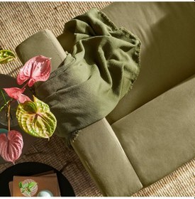 Resim 2'li Kanepe, Vissle Sarı-yeşil Acı Kahve 