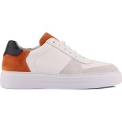 Resim Saillaker’s Sail Lakers - Beyaz, Lacivert Deri, Turuncu Süet Erkek Sneaker 