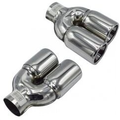 Resim Çiftli M Model Krom Egzoz Ucu 76×100 800-002LR 