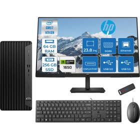 Resim Hp Pro Tower 400 G9 Intel Core I7 14700 64GB Ddr5 256GB SSD 23.8" Fhd Freedos Nvidia GTX1650-4GB Masaüstü Bilgisayar 235V5M2ESGTX1650F26 + Zetta USB Bellek 