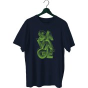 Resim Bluu Savage Sporcu T-Shirt Bisiklet Yaka 