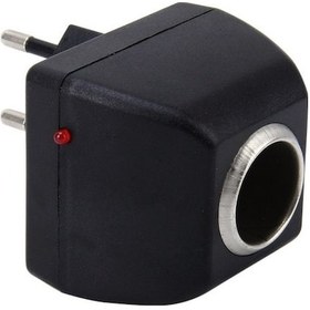 Resim Springsun Oto Ve Ev Kullanıma Uygun 220v'den 12v'ye Dönüştürücü, Sigara Çekici Şarj Aleti, Avrupalı Tipi 1a 12w Yuvarlak Fiş 