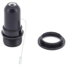 Resim ekiLamp E27 Ipli Anahtarlı Duy - Siyah 