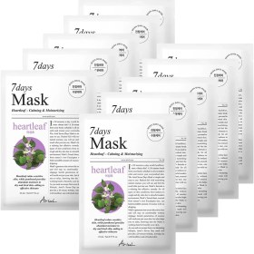 Resim Ariul 7 Days Mask Heartleaf P - Yatıştırıcı & Nemlendirici Kalp Yaprağı Özlü Vegan Kağıt Maske 