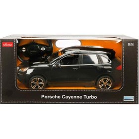 Resim Rastar 1:14 Porsche Cayenne Turbo Uzaktan Kumandalı Işıklı Araba Siyah S00042900 Çok Renkli 