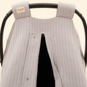 Resim Puset Örtüsü - Tek Taraflı - Gri Örgü 