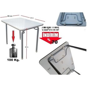 Resim Depolife Katlanır Masa Portatif Mutfak Masası 60X80Cm 