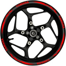 Resim TheSpaceCar Yamaha Uyumlu ı yazılı kırmızı pençe şeritli 