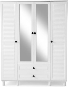 Resim Finike Mdf 4 Kapaklı Dolap-beyaz 