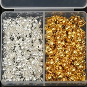 Resim 300 adet Paslanmaz Çelik Midye Kilitleri, 4x8mm Demir Son Kapakları, DIY Takı Yapım Setleri, Top Zincir Düğüm Crimps Boncuk Uçları 