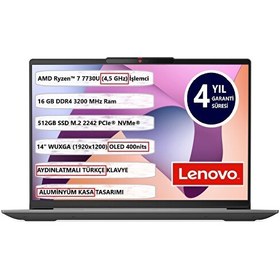 Resim Ideapad Slim 5 14ABR8 82XE009TTX AMD Ryzen 7 7730U 14" 16 GB RAM 512 GB SSD FreeDOS Notebook 