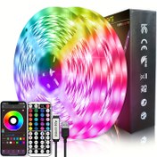 Resim USB ile çalışan LED Akıllı Şerit Işıklar, 4.88 metre ve 30.48 metre uzunluğunda mevcuttur, Uygulama Kontrolü ve 44 Tuşlu Uzaktan Kumanda içerir. Partiler, Odalar, Toplantılar ve Dekoratif Aydınlatma ile Okuma Aydınlatması için mükemmel olan 6 Dinamik Mod, 20 Statik Renk ve Çeşitli Dinamik Renk Seçenekleri sunarlar. 