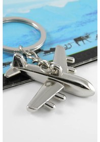 Resim Yolcu Uçağı Pilot Hostes Uçak Metal Anahtarlık 