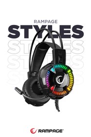 Resim Rampage Styles USB 7.1 Version RGB Oyuncu Mikrofonlu Kulaklık 