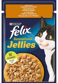 Resim Purina Felix Sensation Tavuklu Havuçlu Pouch Kedi Konservesi 12 x 85 G 