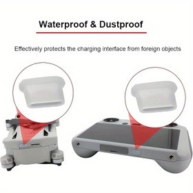 Resim DJI RC/DJI RC-N1/TYPEC arayüzü toz geçirmez kapağı DJI MINI 3/4PRO Type-C toz geçirmez fiş MINI 4K şarj portu silikon fiş Avata2 aksesuarları için 