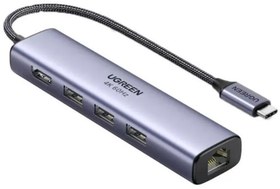 Resim UGREEN Type-C to USB 3.0 4K 60Hz HDMI Ethernet Çoklayıcı Hub Adaptör 