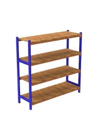 Resim 4 Katlı Depo Rafı Sunta İç Raf 50x90x200 Cm Hafif Rack Raf 300-350 Kg Taşıma Kapasiteli Galvaniz 
