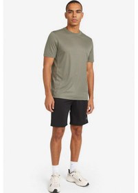 Resim Defacto - Slim Fit Dar Kesim Bisiklet Yaka Çabuk Kuruyan Nefes Alabilen Esnek Kumaş Baskılı Sporcu Kısa Kollu Haki 