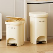 Resim Kapalı bir çöp kutusu, Güç Gerektirmez, Yüksek Kaliteli Ev Mutfak Yatak Odası Çöp Kutusu, Dayanıklı Plastik Pedal Çöp Kutusu, Basılmaya Dayanıklı Kapak Tasarımı, Mutfak, Yatak Odası, Oturma Odası İçin Uygun - Kokuya Dayanıklı, Ev Dekorasyonu, Modern Çöp Kutusu 