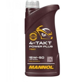 Resim MANNOL MN7860-1 4-TAK POWER PLUS JASO MA/MA2 SAE 15W-50 1 L 