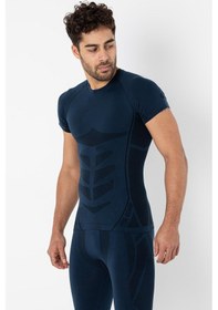 Resim Miofit Erkek Cool Dry Kısa Kollu Dikişsiz Spor Tişört Lacivert 