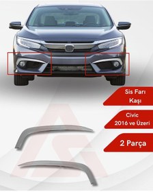 Resim Honda Civic Fc5 2016-2020 Sis Far Kaşı Krom 2 Prç. P.çelik 