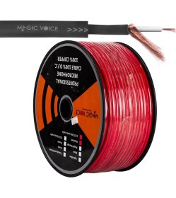 Resim Magıcvoıce Mikrofon Kablosu Mono 1 Kalite 100M Kırmızı 