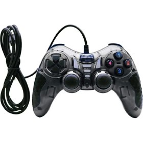 Resim Pc Uyumlu USB Dual Shock Titreşimli Joystick Oyun KOLU-CFL-2586 