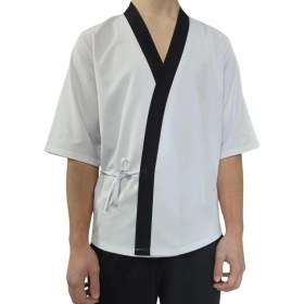 Resim Formteks Sushi Şef Kimono Ceketi Beyaz Siyah 