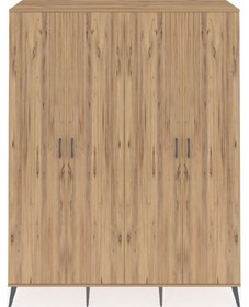 Resim Hyperion Gardrop 4 Raflı 4 Kapaklı 4 Askılı 176x44x221 Çam-çam/aytaşı Çam/aytaşı 