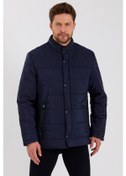 Resim Erkek Lacivert Regular Iç Cepli Içi Kürklü Yıkanabilir Regular Kapitone Mont&Kaban-Lacivert 