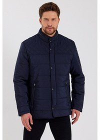 Resim Erkek Lacivert Regular Iç Cepli Içi Kürklü Yıkanabilir Regular Kapitone Mont&Kaban-Lacivert 
