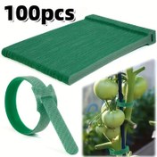 Resim 100 adet Yeniden Kullanılabilir 15.24cm Kaymaz Naylon Bitki Bağları Kanca ve Döngü Bantı ile, Yeşil, Tırmanma Bitkileri için Uygun, Destek ve Bahçe Uygulamaları, Bahçe Bakım Araçları | Kararlı ve güvenli 