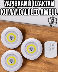 Resim Clevora Mutfak Dolap Altı Işığı Uzaktan Kumandalı Yapışkanlı Kablosuz Pilli 