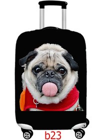 Resim Smart Travel Valiz Kılıfı Kabin Küçük Boy Köpek Desenli Çok Renkli 