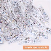 Resim 20/50 adet 4 Renk Karışık Şeffaf PP Renkli 3.5cm/1.38inch Fotoğraf Dekorasyon Klipsleri, Çok Fonksiyonlu Dekorasyon Klipsleri, Parıldayan Fotoğraf Asma Klipsi Pratik Klips, Mikro Giysi Kurutma Klipsi, Çamaşır Pimleri 