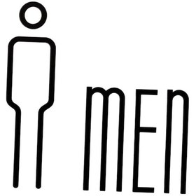 Resim Suntek Magideal Banyo Burcu Basit Duvar Asılı Dekor İş Erkekler-siyah 