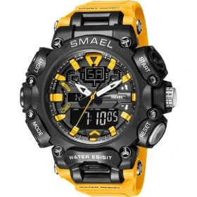 Resim Hanyang Turuncu Askeri Izle Spor Su Geçirmez 50 M Kronometre Analog Dijital Saatı Hafta Ekran Çalar Saat 8053 Dijital Saatler Erkek (Yurt Dışından) 