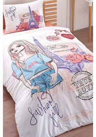 Resim Kristal %100 Pamuk Kız Çocuk Tek Kişilik Nevresim Takımı-fashion Renkli 