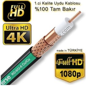 Resim Erse Rg6U6 Bakır Anten Kablosu Bakır 20 Metre 
