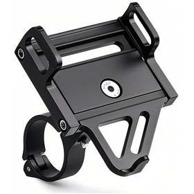 Resim Reedark Alüminyum Bisiklet Telefon Tutucu - 55-100mm Telefon Ve 20-33mm Direk Uyumlu - Sürdürülebilir Ve Güvenli Sürüş Erişimi Siyah 