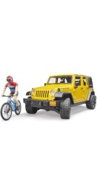 Resim Bruder Jeep W. Rubicon & Bisiklet ve Sürücüsü BR02543 