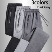 Resim 1 adet Erkek Düz Paça Pantolon, Dört Mevsim Giyilebilir Nefes Alabilir Spor Pantolon, Seçilebilecek 3 Renk, Rahat ve Yumuşak Kumaş, Çift Taraflı Cepli Tasarım, Bel İpli, Spor Salonu Antrenmanı, Tatil Seyahati ve Açık Hava Sporları İçin Çok Uygun 