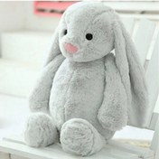 Resim Uyku Arkadaşım Uzun Kulak Bunny Peluş Tavşan 65 Cm Gri 